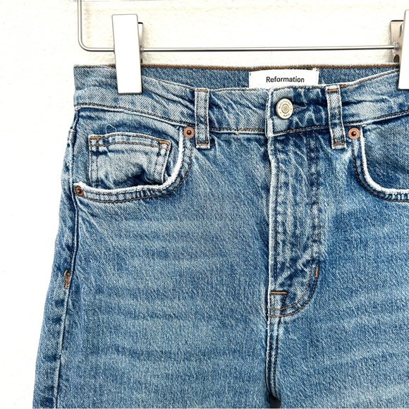 Reformation Peyton Bootcut Jeans High Rise Denim Blue Size 25 - Picture 4 of 15